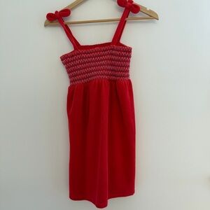 Cat & Jack Terry Cloth Cover Up Fourth of July Summer Swim 10 / 12 Girls Smocked